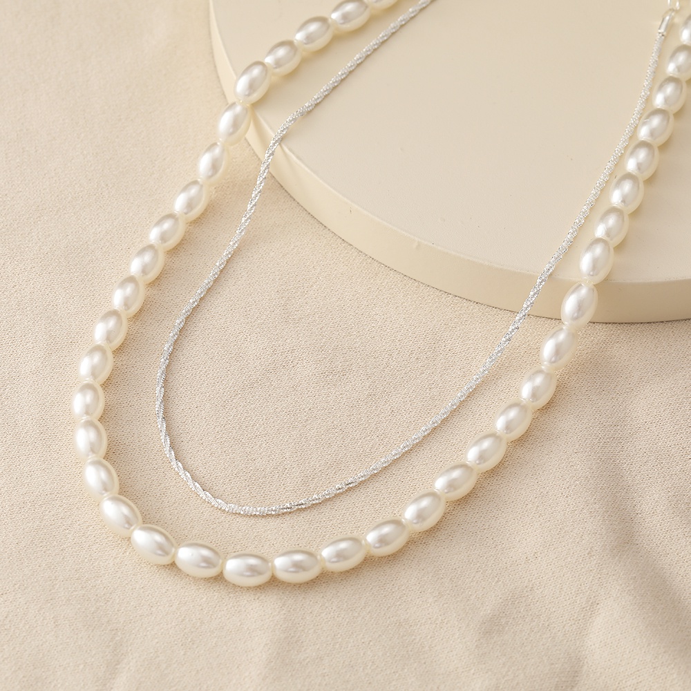 Pearl Shinning Necklace Elegant Simple Princess Chain Choker Women Jewelry Accessories