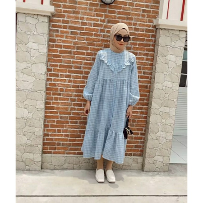 (OOTD HIJAB) MIDI DRESS/ DRESS KOREAN STYLE/ BUSUI FRIENDLY/ TERLARIS