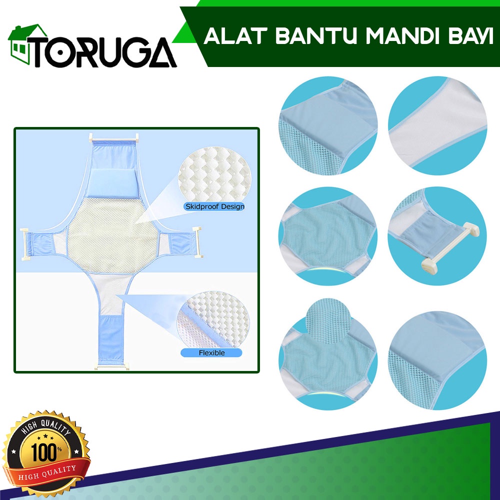 Baby Bath Helper Alas Jaring Alat Bantu  Memandikan Bayi Pengaman Bak Mandi Anti Tenggelam