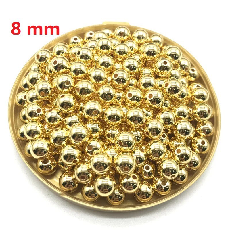 Mote / Mote bulat gold &amp; silver uk.3mm -8mm /25 gram