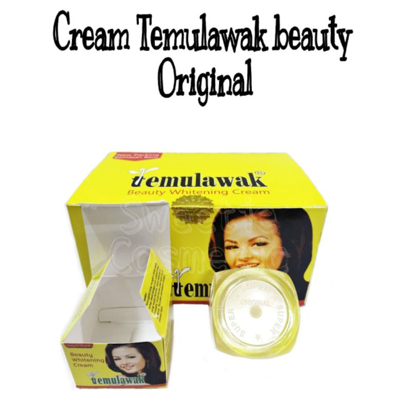 ( ecer ) Temulawak Beauty Whitening Cream Original / Cream Temulawak Beauty Pot Kaca Original