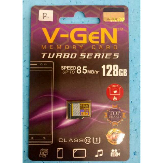 Memory Micro SD 128 GB Class 10 Orignal V-GEN Turbo Series