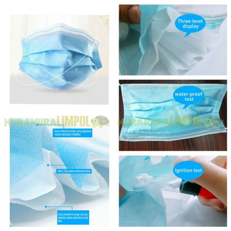 Masker bedah Sense of Wellness 3 ply disposable facemask 50 pcs