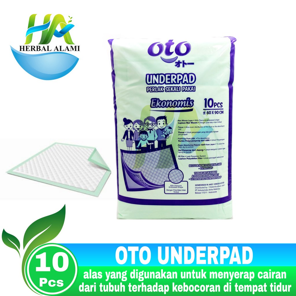 Oto Diapers Underpad Perlak Sekali Pakai isi 10