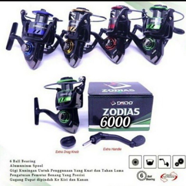 reel daido zodias spin 1000/3000/6000