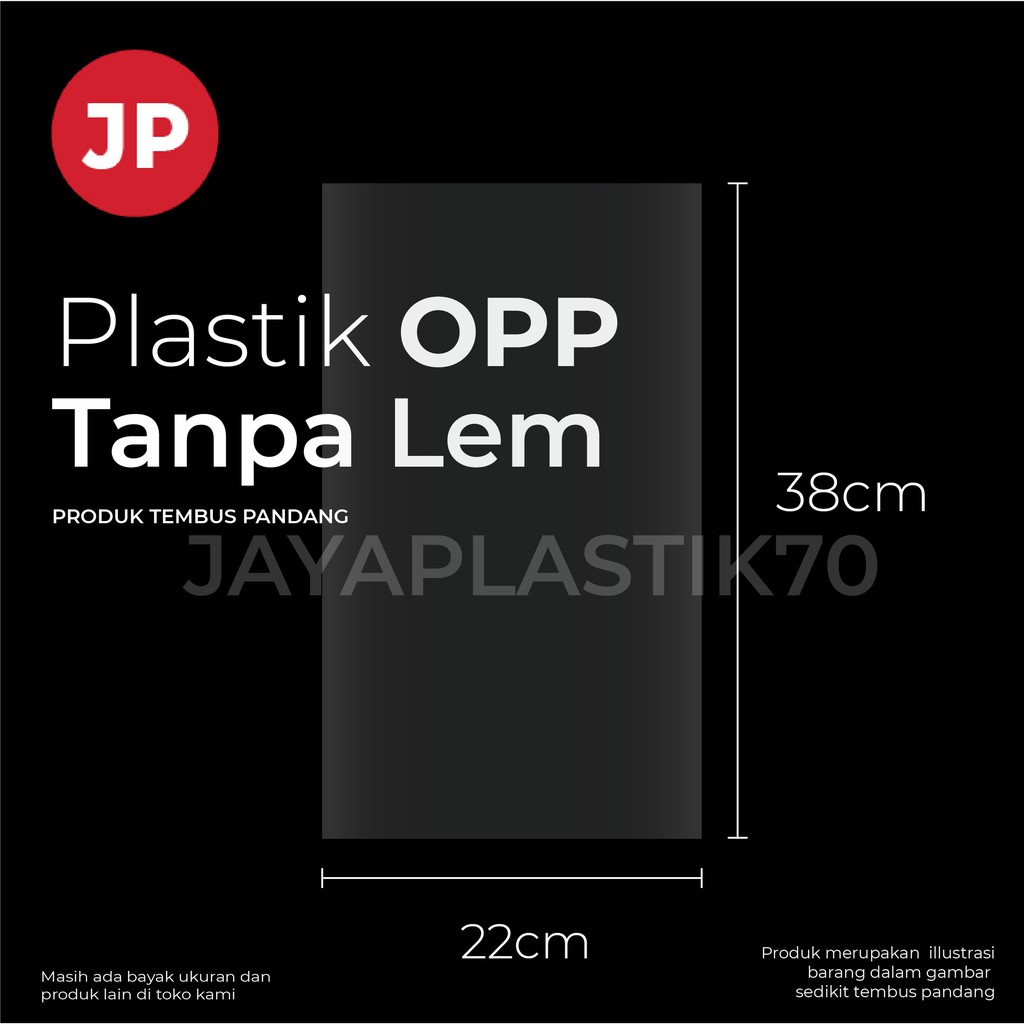 Plastik OPP Kiloan Ukuran 22x38cm (Tanpa Lem) Tebal sedang 25mc