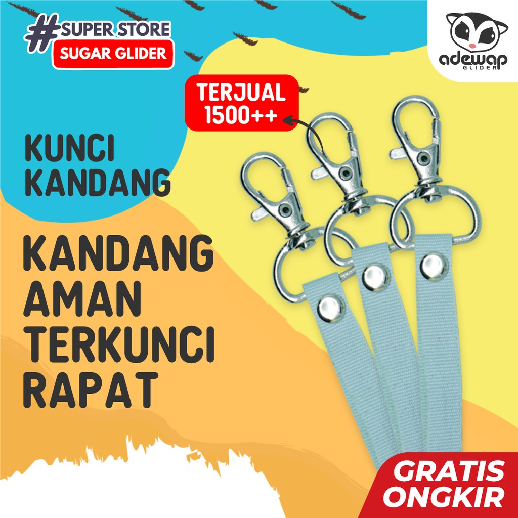 ADEWAP GLIDER Cage Lock Kunci Untuk Kandang Sugar glider