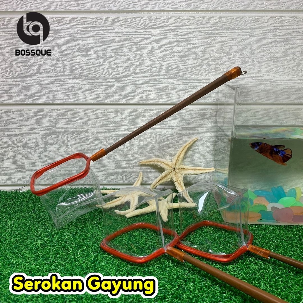 Serokan Gayung Kayu 6cm Seser Saringan Artemia Sauk Ikan Hias Cupang Gupy Moly Jentik Kutu Air