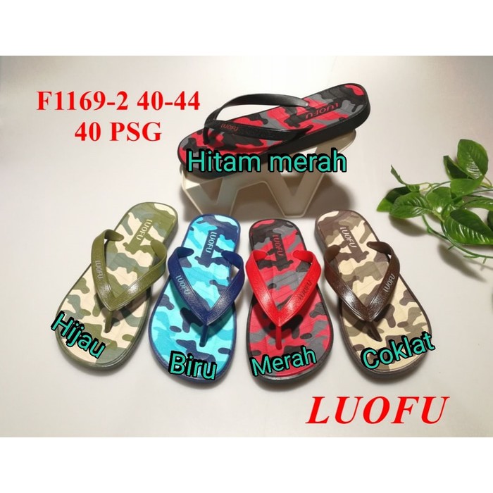 Dijual Sandal Jepit Cowok Sendal Karet Import Japit Pria Luofu 1169-2 Promo