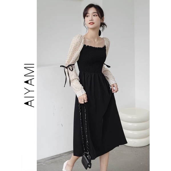 Dress Korea Lengan Full Karet M135