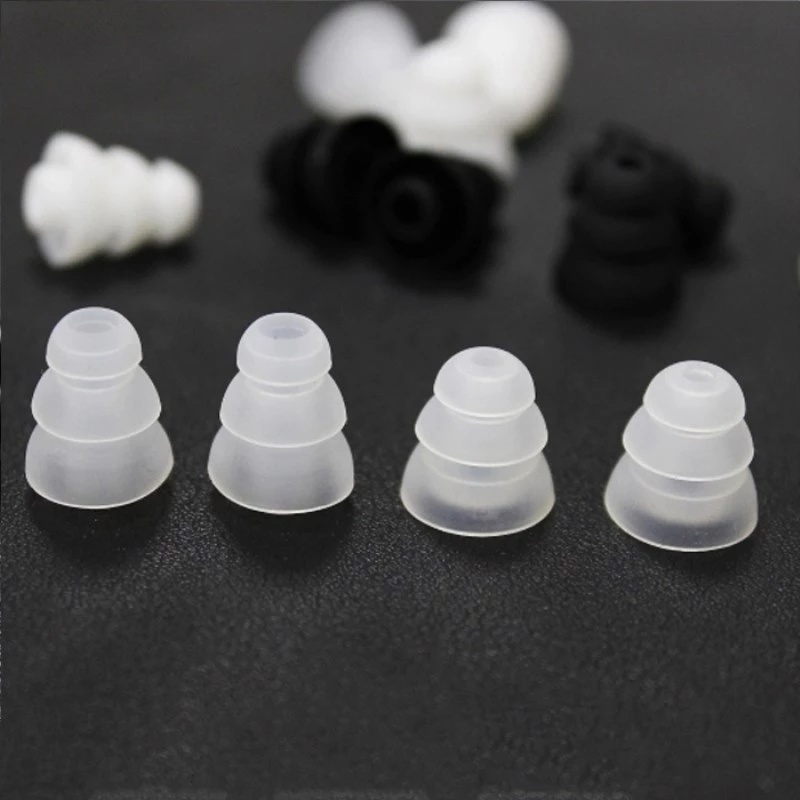 1 Pasang Earbud Pengganti Bahan Silikon Tiga Lapis Untuk Earphone In Ear