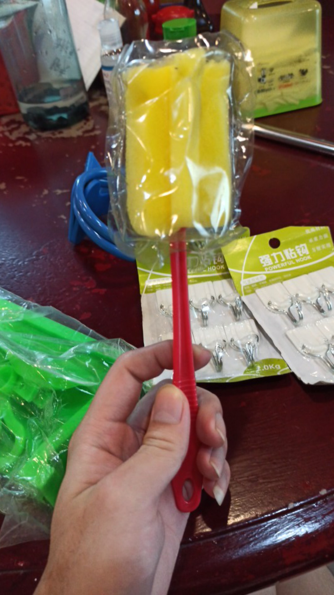 Tgm.store Tongkat Spon Sikat Pembersih /  Cuci Botol, Dot Dan Gelas