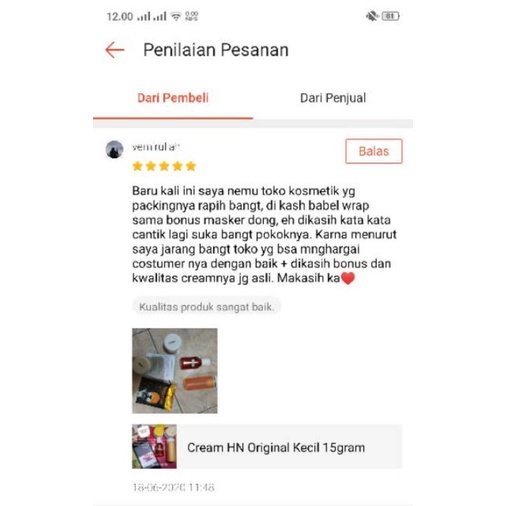5 Paket Cream HN 100% Original 15Gram Hetty Nugrahaty