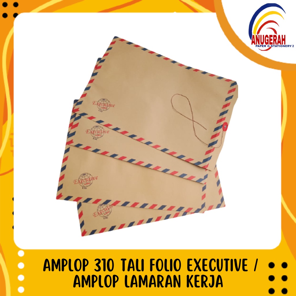 

AMPLOP 310 TALI FOLIO EXECUTIVE / AMPLOP LAMARAN KERJA (PAK)