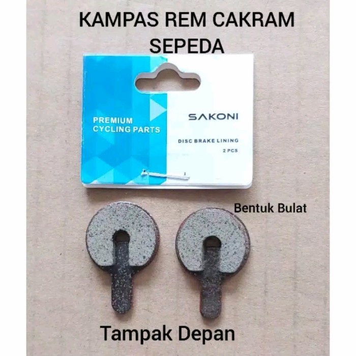 Sepasang Kampas rem cakram sepeda lipat mtb bulat sakoni brake pad disc brake rotor (isi 2pcs)