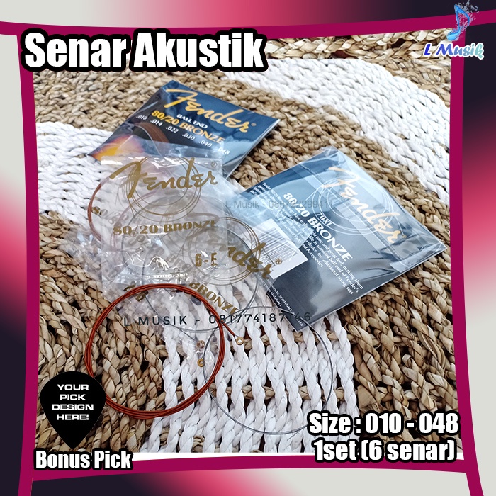 SENAR GITAR AKUSTIK BRONZE FENDER (LOKAL PREMIUM)- FENDER ORIGINAL ACOUSTIC BRONZE STRINGS