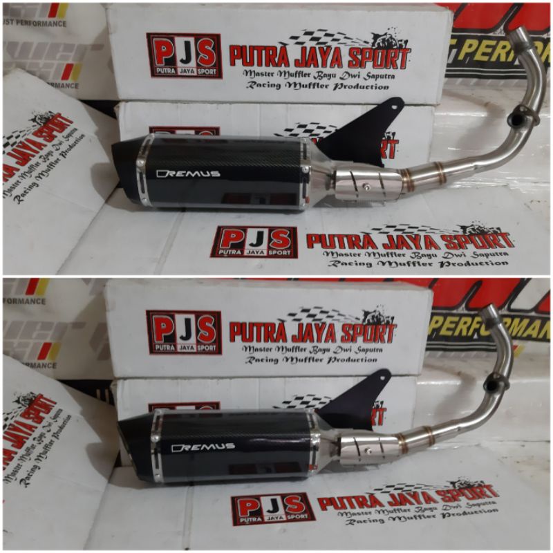 knalpot racing remus untuk semua jenis vespa matic ( pnp )