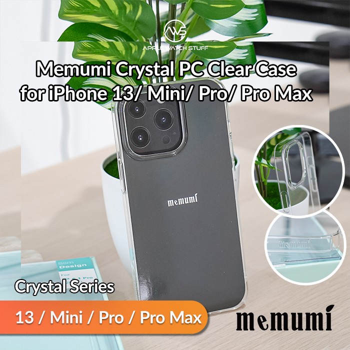 Memumi Crystal PC Clear Case for iPhone 13/ Mini/ Pro/ Pro Max