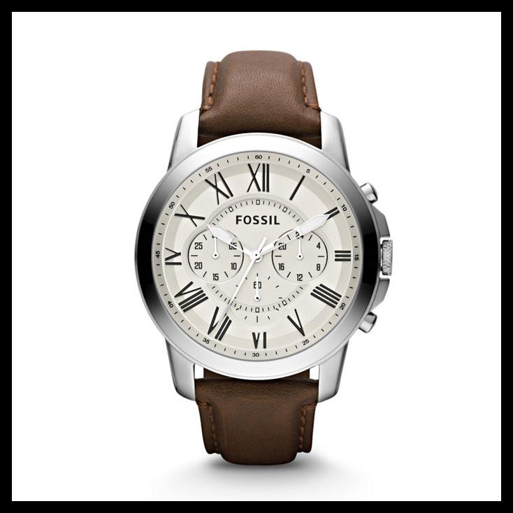 Baru Jam Tangan Fossil Original Watch Fs4735 Grant Chrono Brown Leather 01 02 03 04 05 06 07 08 09