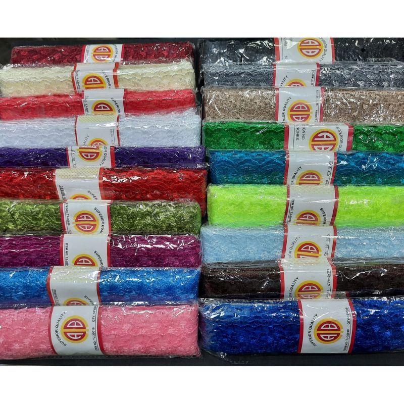 Renda kaca renda nylon renda organdi star per meter