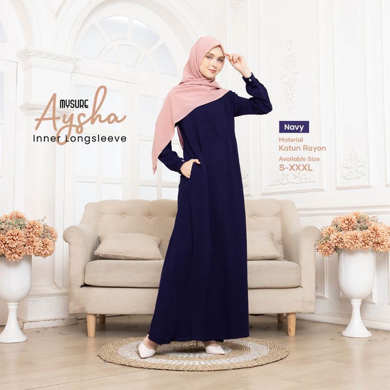 [SALE PROMO] Gamis Terbaru Dari Mysure Aysha Inner Dress Remaja Muslim Syari