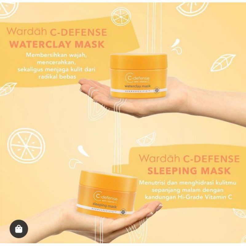 WARDAH C-DEFENSE WATERCLAY MASK 30GR