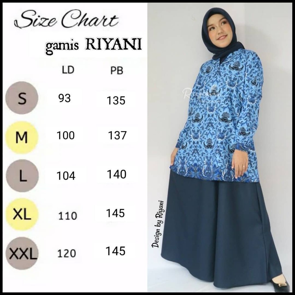 Baju Gamis Setelan Seragam Korpri Batik Guru Dinas kerja PNS Formal Dress | Gamis Korpri BY RIYANI