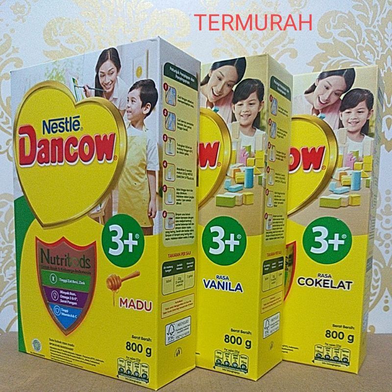 Dancow 3+vanila +Madu cokelat ,800gr