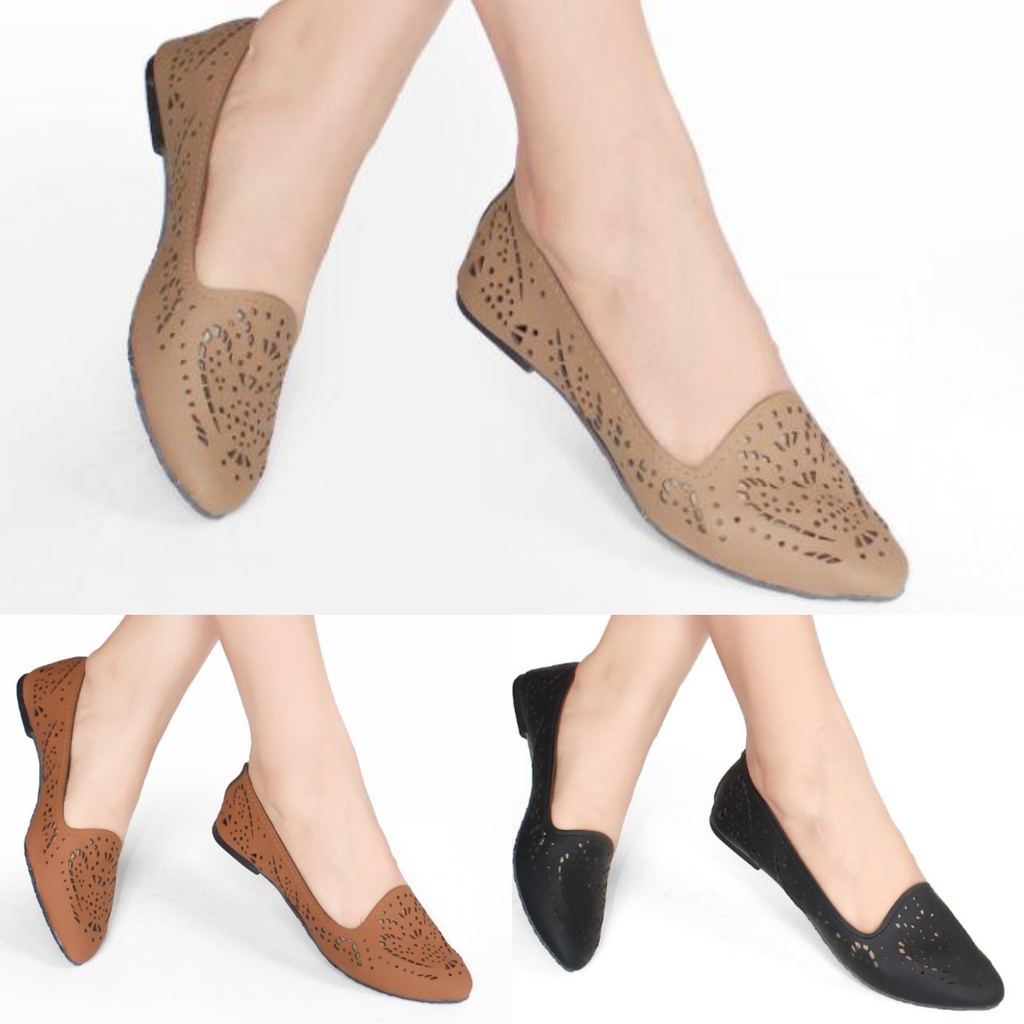 Flatshoes Wanita Sepatu Cewek Teplek Laser DH01