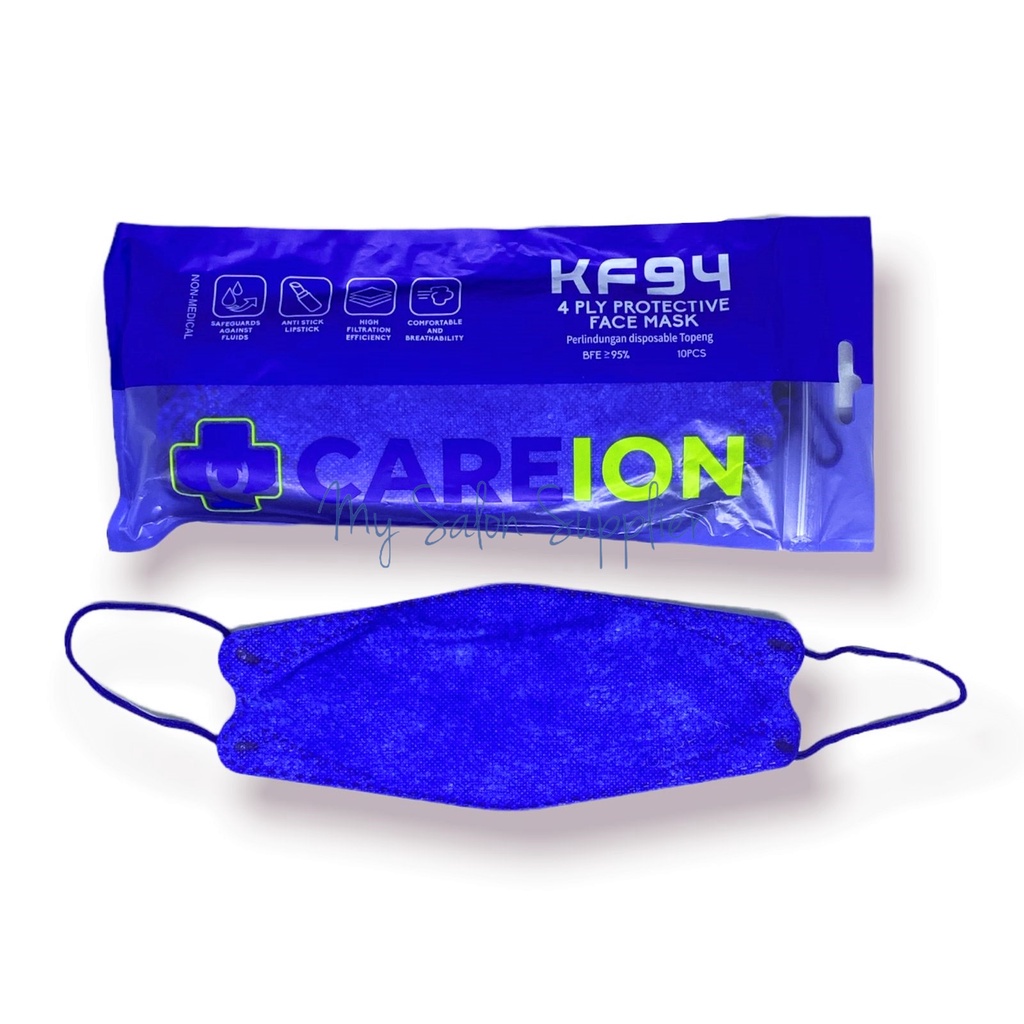 Careion KF94 Protective Face Mask 4 Ply Earloop / Masker Mulut isi 10 Warna