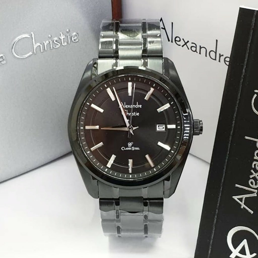 AC alexandre Christie AC 8618 pria original stainless steel hitam