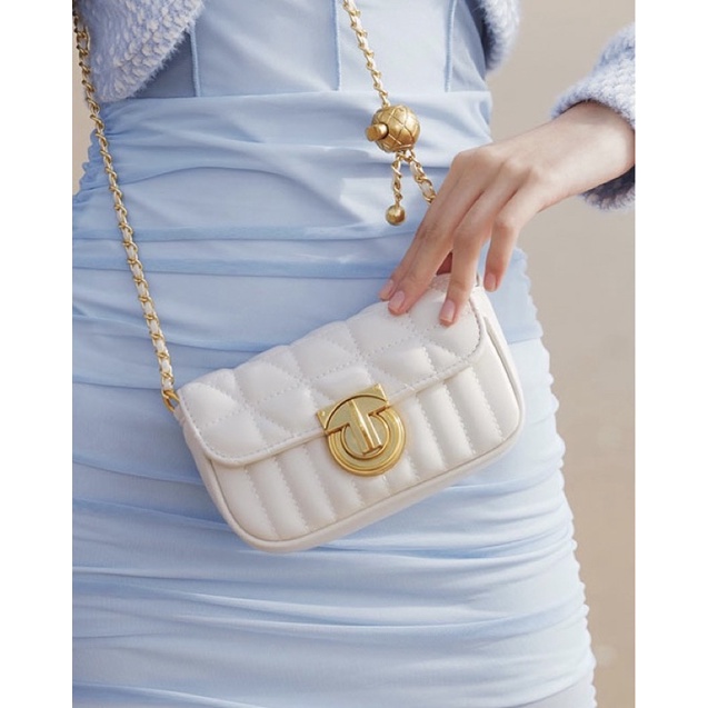 Tas Selempang Kulit Wanita Dompet Hp Cewek Rantai Luxury Mini Bag JS 8155