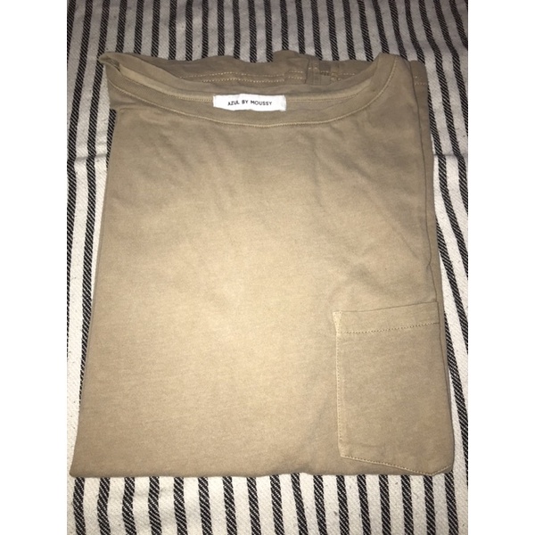 Tshirt Basic Pocket Azul By Moussy warna cokelat size L