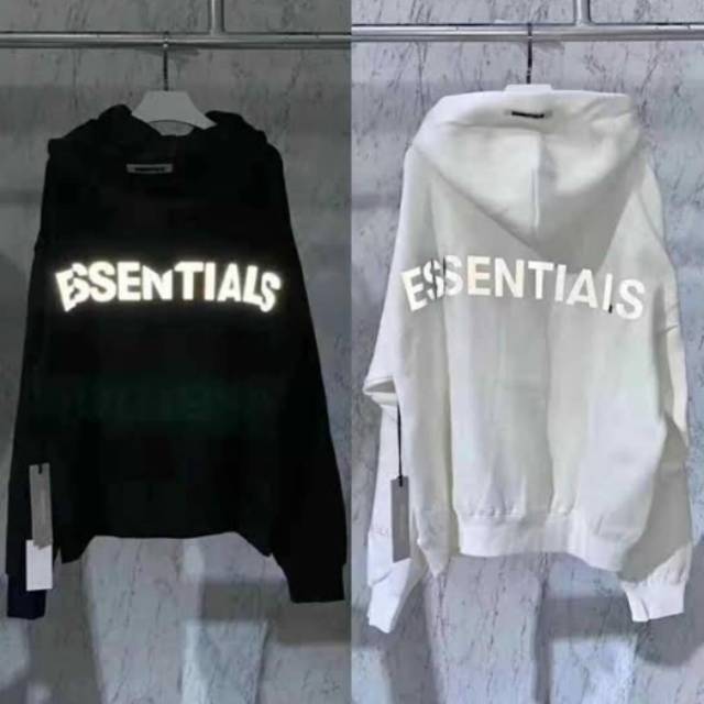 ESSENTIALS HOODIE REFLECTIVE UPPER BACK SCRIPT