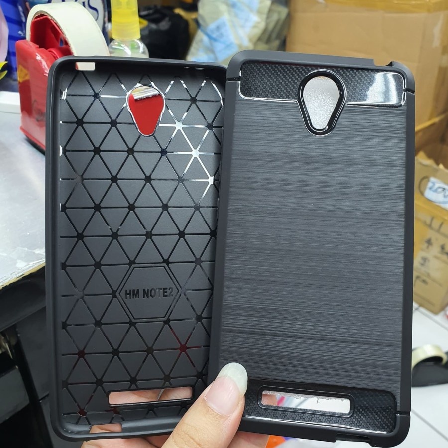 CASE SLIM FIT CARBON IPAKY XIAOMI REDMI NOTE 2 SOFTCASE - FA