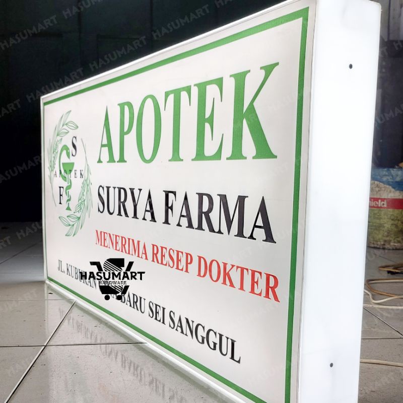 Neonbox Akrilik >1Meter/ Neon Box / Lightbox / Lampu Neon Sign Banner (Dekorasi Lampu)