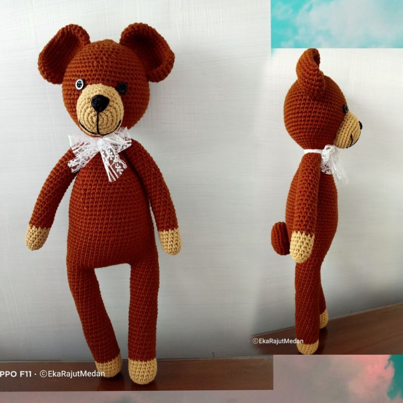 Amigurumi bear /boneka rajut/ boneka teddy bear Rajut jumbo