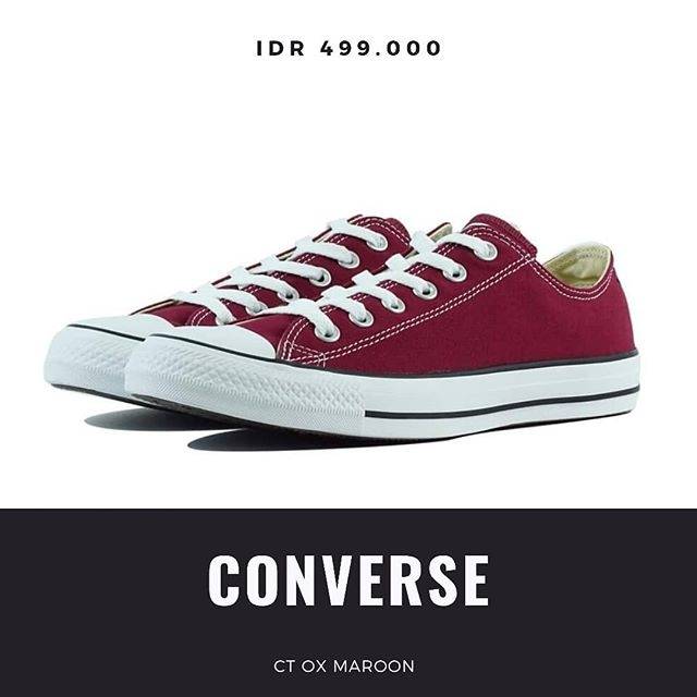 CONVERSE
Chuck Taylor All Star Canvas OX Maroon Original BNIB