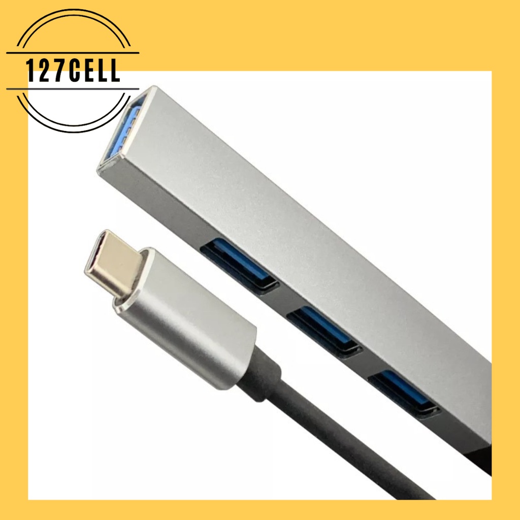 HUB USB C OTG CONVENTER CONECTOR  to 4 Ports USB 3.0 2.0 Adapter Type C Dock Station Adaptor Macbook ANDROID SAMSUNG OPPO VIVO NETLIX MULTIFUNGSI TAB ANDROID