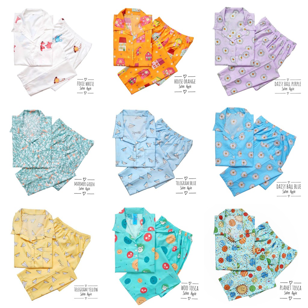 Piyama Baju Tidur Wanita Motif Bunga Karakter Baju Motif Bunga
