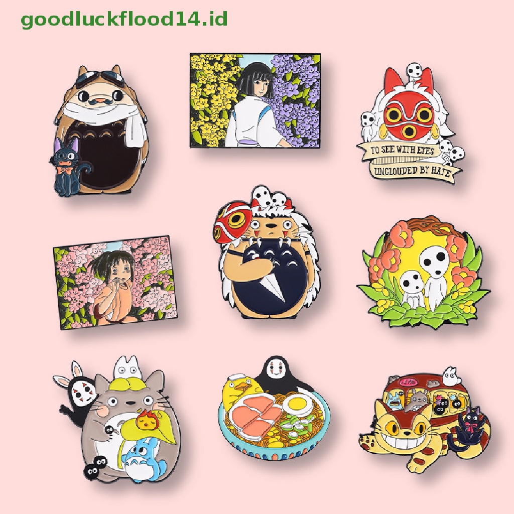 Bros Pin Enamel Desain Anime Spirited Away Totoro Untuk Koleksi