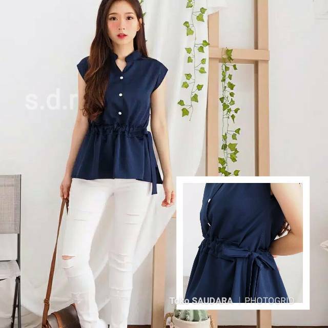 Blouse kancing 3 serut samping