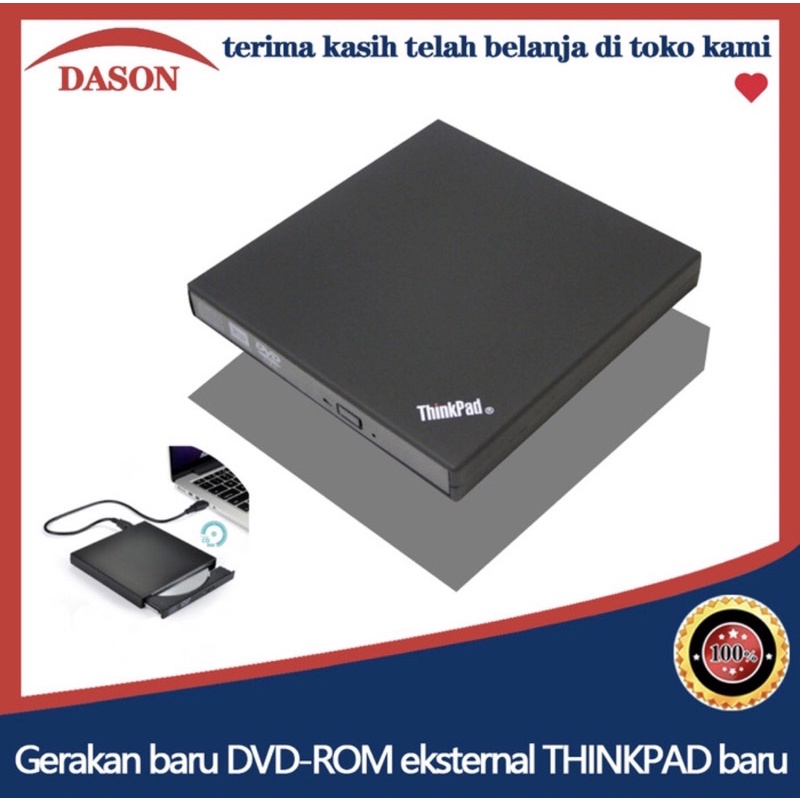External DVD Drive Slim Portable Optical Drive Writer Burner Rewriter