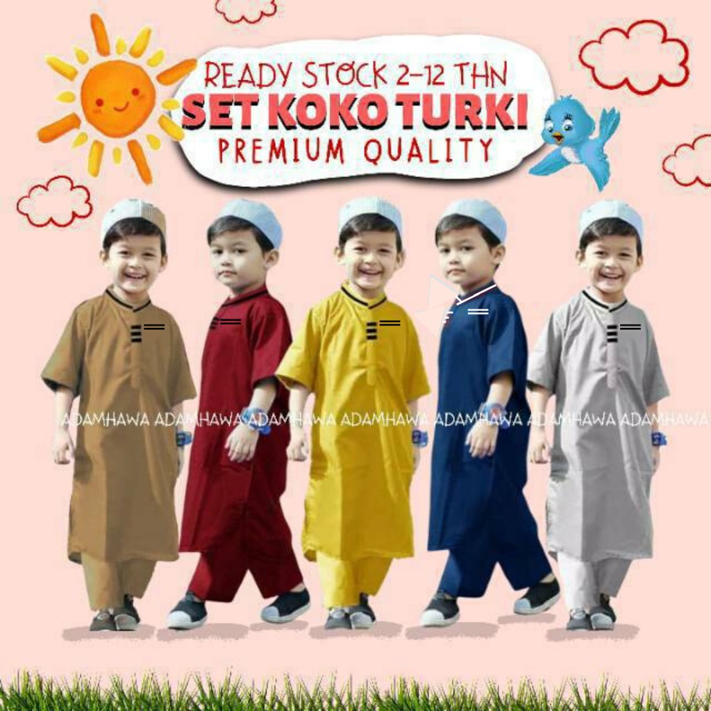 Koko Rafasya / Stelan koko turki anak / jubah anak / Pakistan anak / koko Rafarafi (Usia 2-12 tahun)