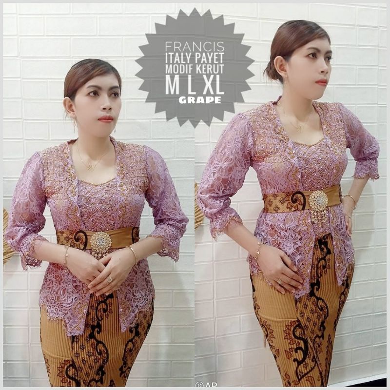 Kebaya Payet Tangan Kerut