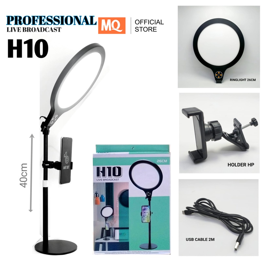 MQ Ringlight 26cm Live Broadcast Professional Live Stream Desktop Beauty Fill Light 26CM