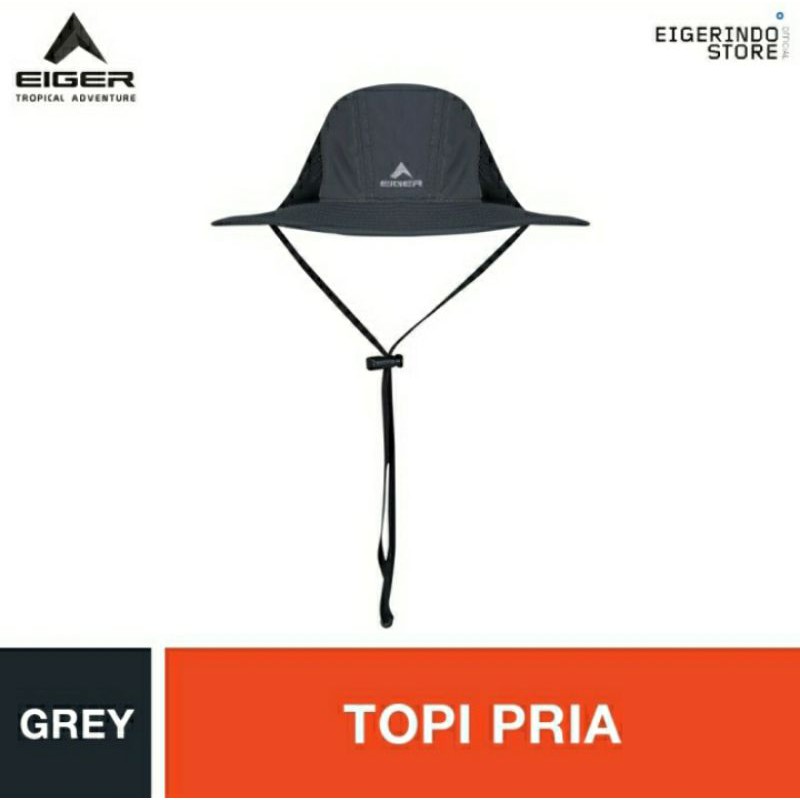 Topi Lebar Mekongga Grey