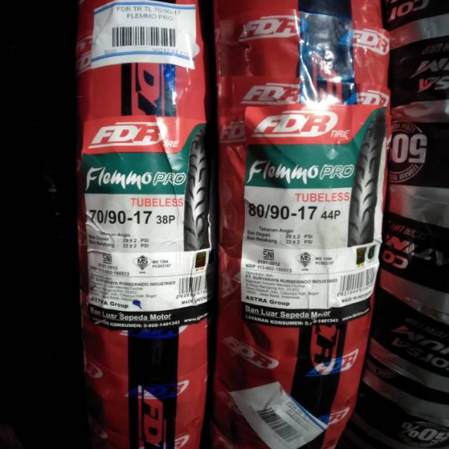 Paket ban tubles FDR flemmo uk.70/90 + 80/90.17.free pentil for all bebek