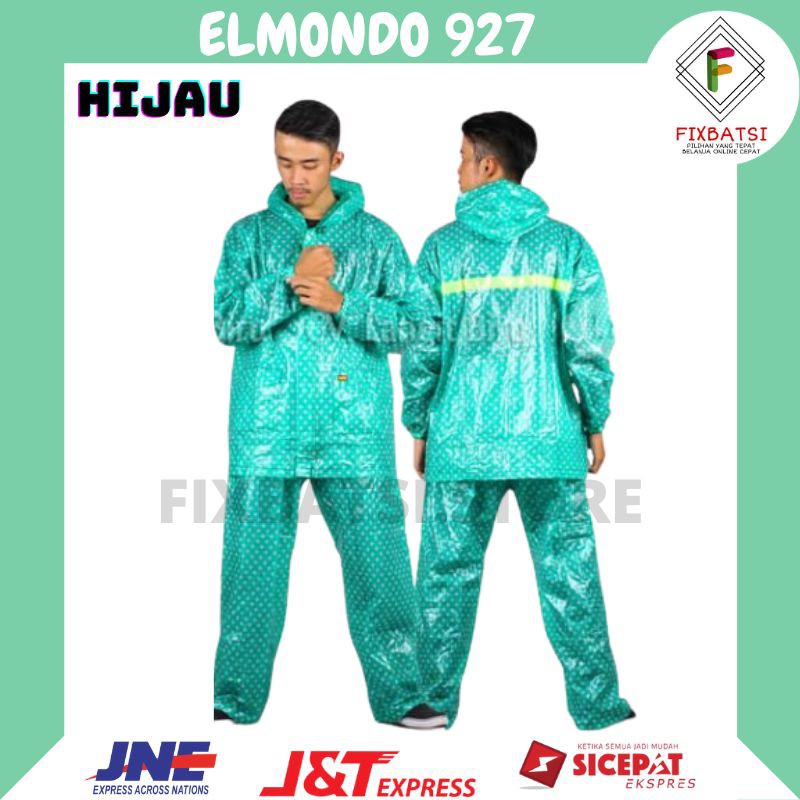 Jas Ujan Elmondo 927 Polkadot Setelan Mantel Hujan Jaket Celana Pria Cowok Wanita Cewek Dewasa Tebal