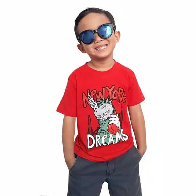 Kaos anak unisex (bisa laki2 dan perempuan) gambar NEW YORK DREAMS